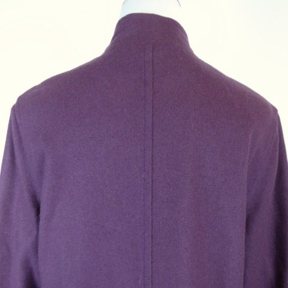 Asian VINTAGE CUSTOM MADE Mandarin wool PURPLE COAT m /L embroidered lining - Picture 6 of 7